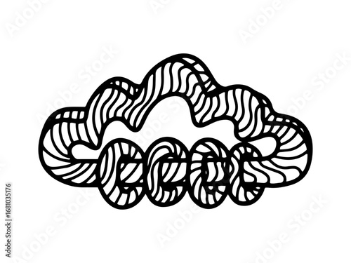Wooden Montessori Rattle vector sketch