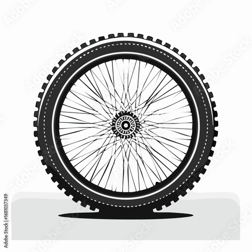 Fat Tire Bike Vector Images. Fat Bike Stock Illustration on white background.