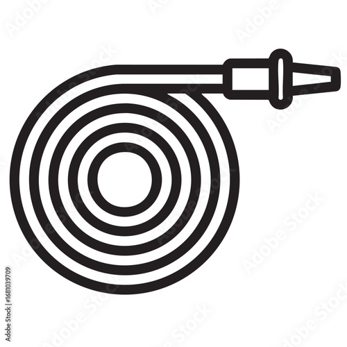 Fire hose icon for graphic and web design