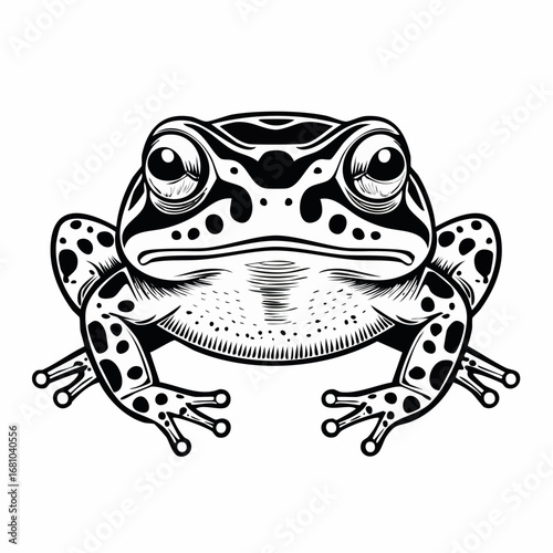 American Bull Frog Vector image. Creative American Bullfrog Illustration Stock Vector