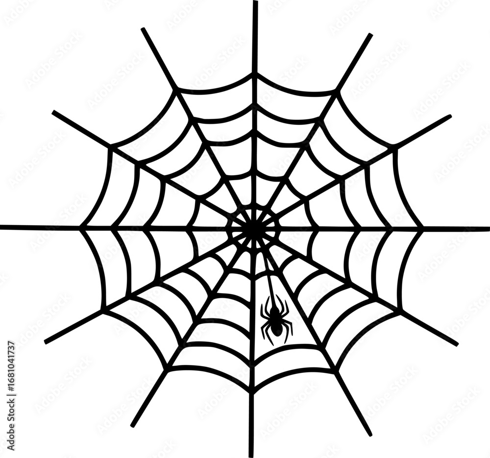 Obraz premium Simple spider web vector art,design and graphic 