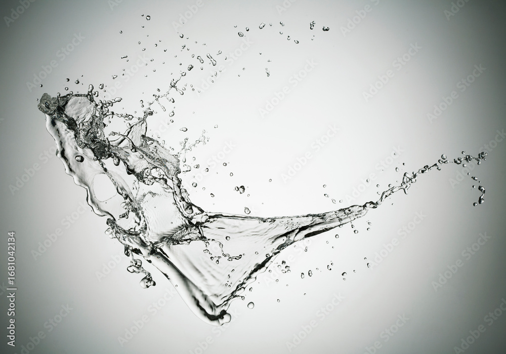 Obraz premium Water splash with drops
