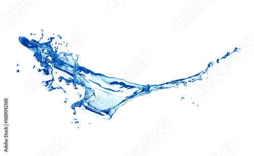 Water splash on white