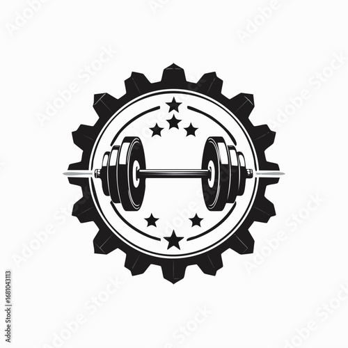 Gym Fitness Logo Design vector. Fitness and weightlifting logo vector illustration symbol design.
