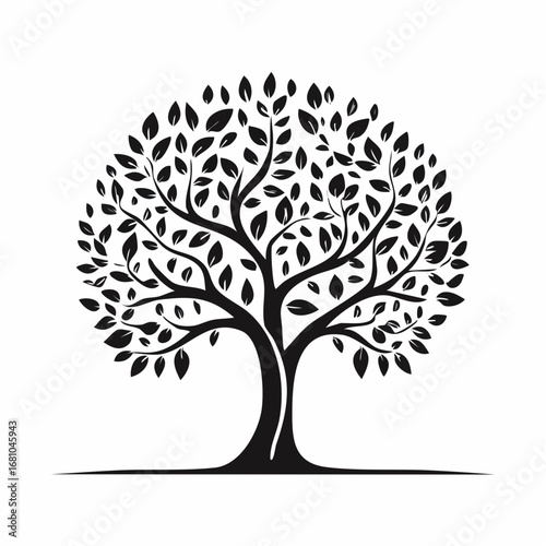 Family tree genealogy Silhouette Vector Images on white background.