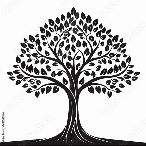Family tree genealogy Silhouette Vector Images on white background.