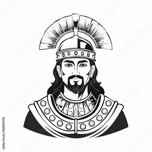 Ancient Roman Emperor image vector isolated on white background.