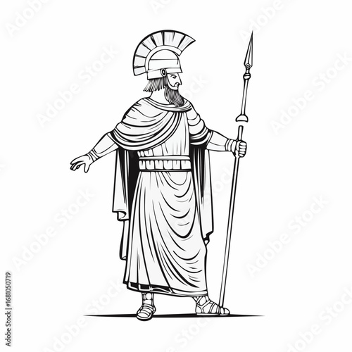 Ancient Roman Emperor image vector isolated on white background.