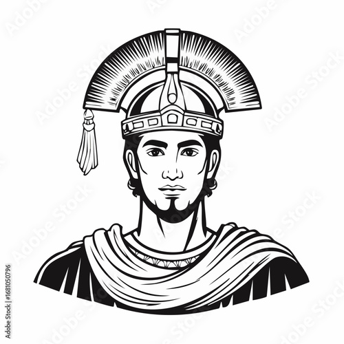 Ancient Roman Emperor image vector isolated on white background.