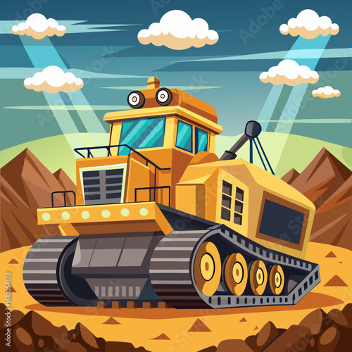 combine harvester working on a wheat field