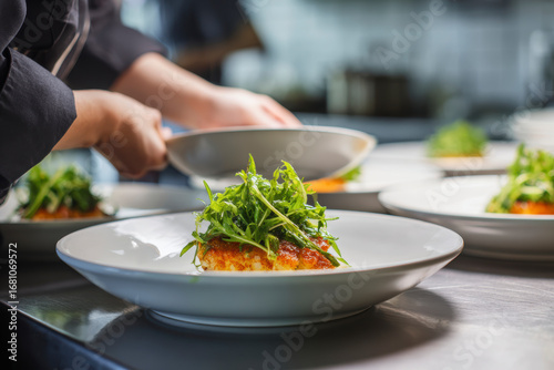 Wallpaper Mural Chef Plating Gourmet Dish – AI Generative Torontodigital.ca