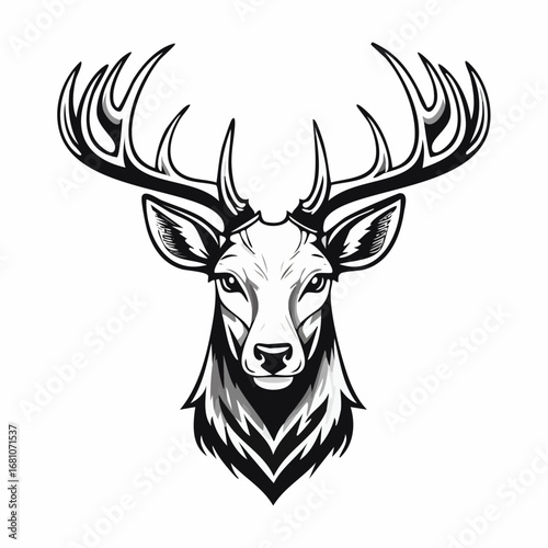 Deer Head vector illustrations, perfect icon for logos, branding, and design projects.
