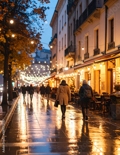 people walking in the city