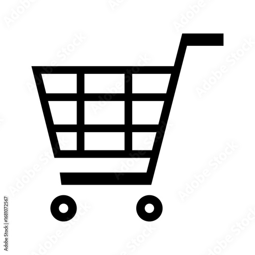 シンプルなShopping Cartアイコン（ECサイト・通販・ベクターデザイン）
