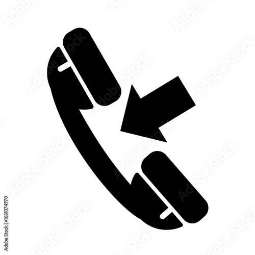 Incoming call flat vector icon