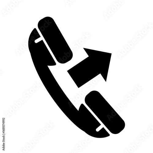 Outgoing call - flat vector icon.