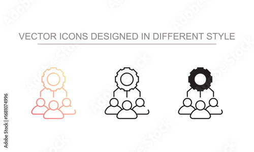 Operation Department icon design with white background stock illustration