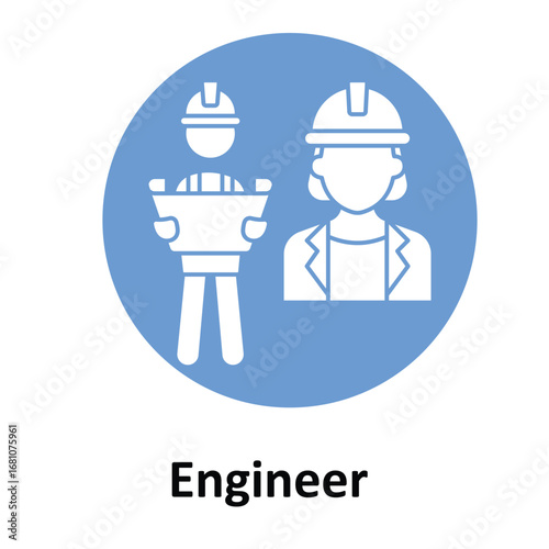 Engineer  Vector Icon which can easily modify or edit