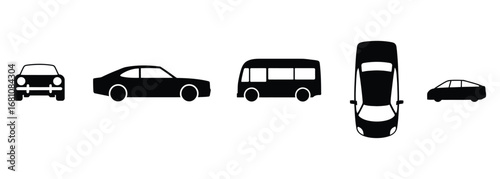 WebTransportation icons showcase various vehicle styles, perfect for illustrating commutes, city life, or travel planning materials with a clean, modern aesthetic, simple transportation solutions