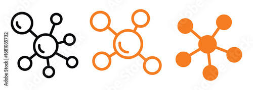 WebExplore the interconnected world with these dynamic molecule icons representing science, technology, and modern innovation for your next project needing a fresh, clean, and contemporary feel