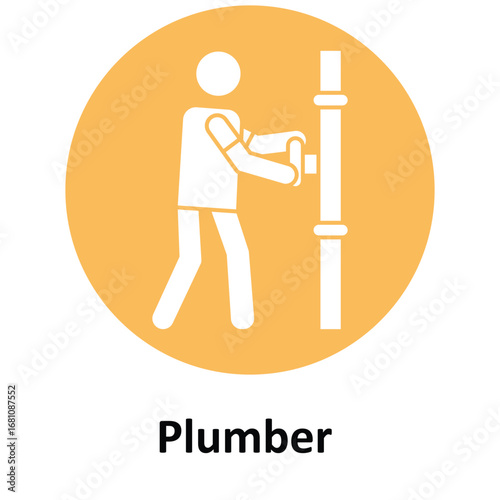 Plumber Vector Icon which can easily modify or edit