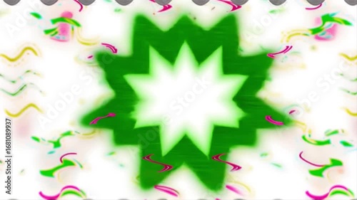 Abstract Green Mandala Design with Vibrant Colors