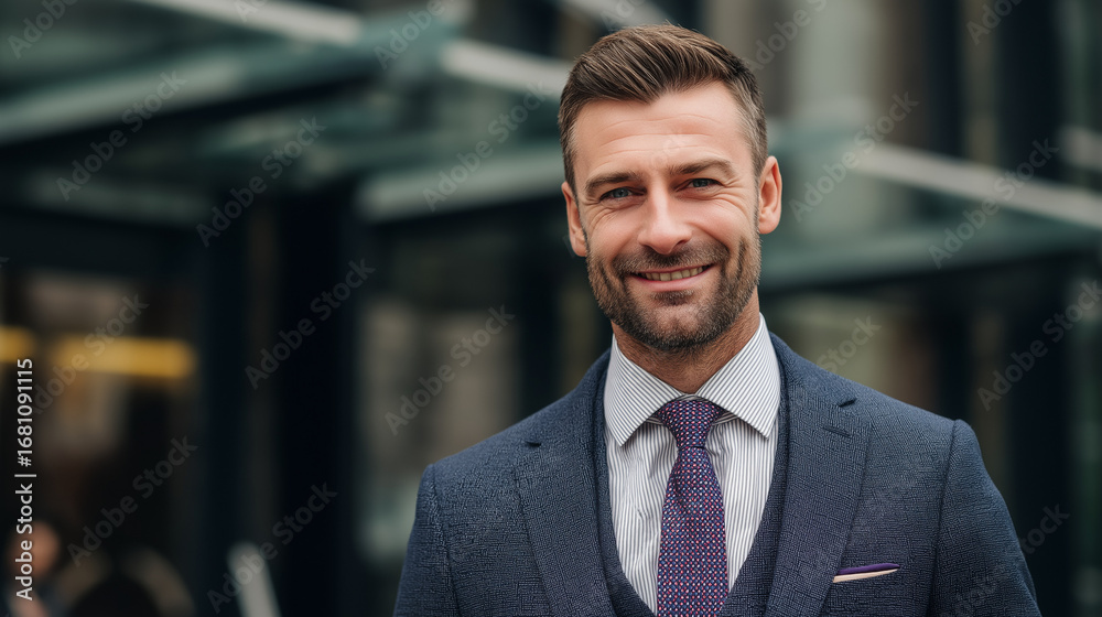 Fototapeta premium male insurance broker in suit 