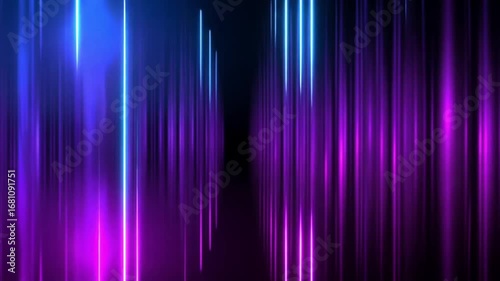 Abstract Neon Lights: Purple and Blue Glowing Lines