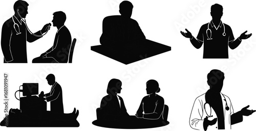 Doctor consultation, patient examination, medical checkup, healthcare professional, ultrasound scan, doctor-patient discussion, healthcare advice, medical diagnosis, clinical care