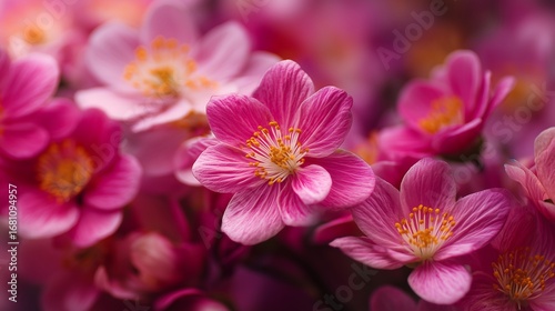 Pink cherry blossoms closeup springtime flowers