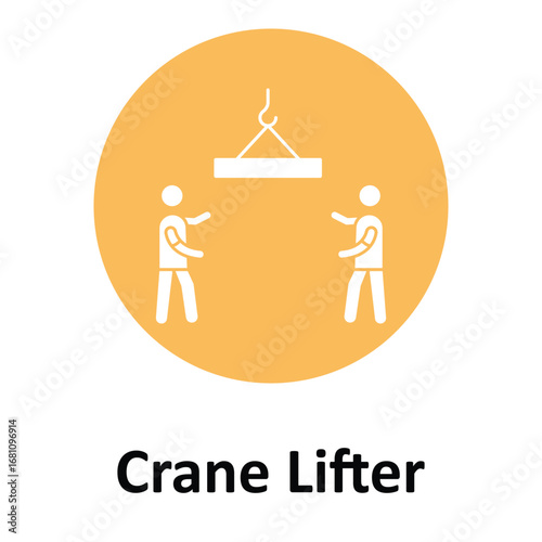 crane lifter Vector Icon which can easily modify or edit