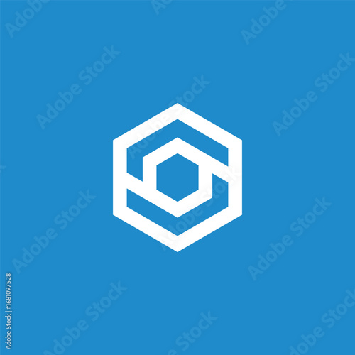 Hexagon Geometric Letter S Logo Design Vector Template