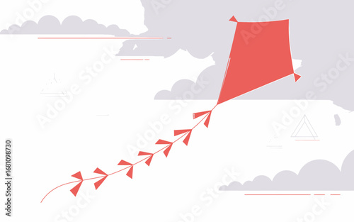 A Minimalist Illustration of a Kite Soaring Amidst Cloudy Skies, a-minimalist-illustration-of-a-spinning-_1_AhnSX3Tra7FBnm8OcBHQ_I86fkDa8SOuGywed5GUZkQ.eps