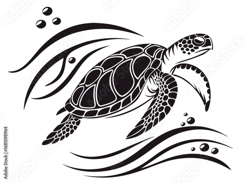 sea turtle vector illustration