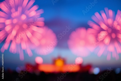 Fireworks blurred background