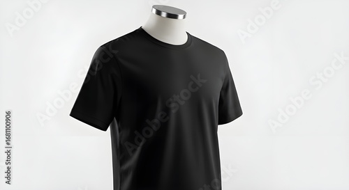 black t-shirt on mannequin