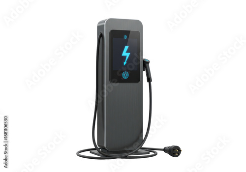 Isolated Electric Vehicle Charger Unit with Plug and Cable for Car Charging, Power Supply