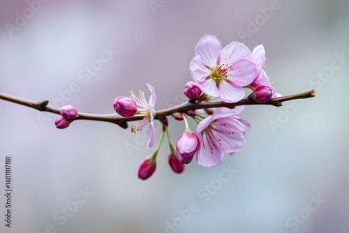 pink cherry blossoms with Soft Bokeh Background