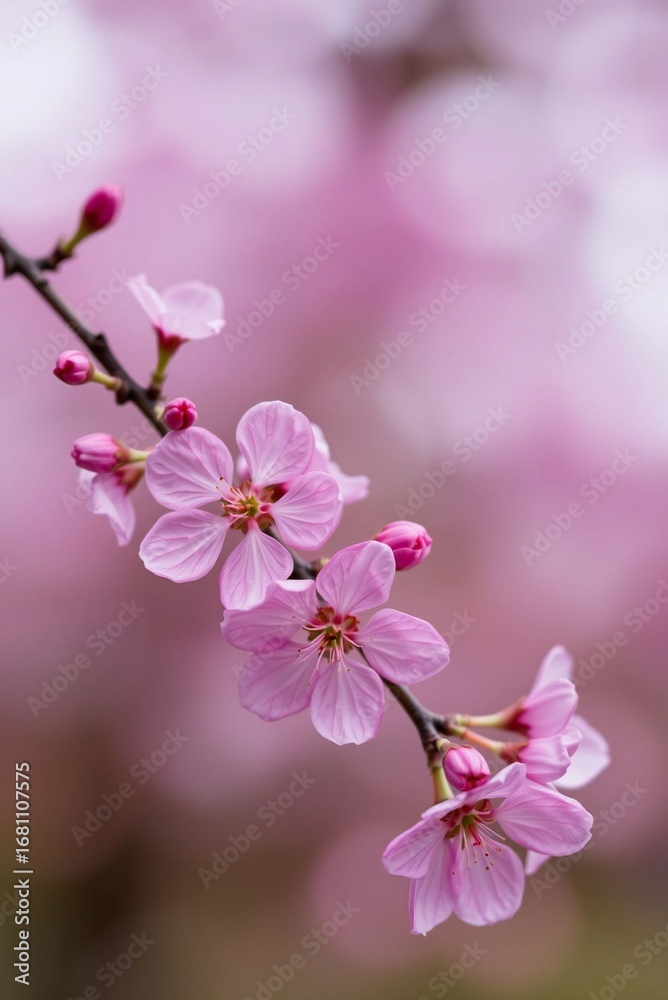 Obraz premium pink cherry blossoms with Soft Bokeh Background