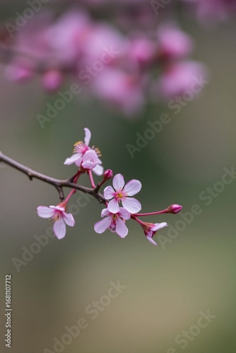 pink cherry blossoms with Soft Bokeh Background