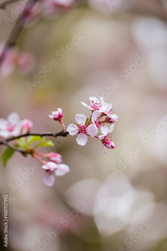 pink cherry blossoms with Soft Bokeh Background