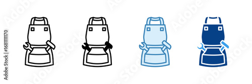 Apron Icon Set Multiple Style Collection