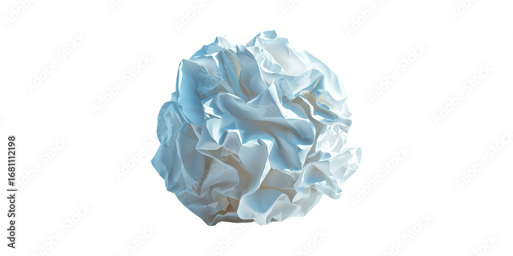 Fototapeta premium Crumpled Paper Ball. Symbol Of Mistakes And Creativity Isolated On Transparent Background