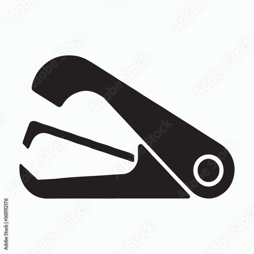 Staple Remover Solid Tool Icon Design