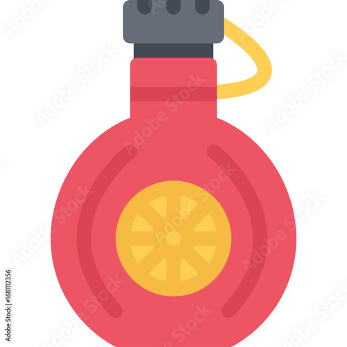 Red Flask Illustration