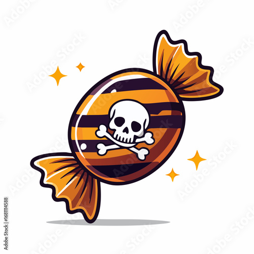 Halloween Candy with Skull and Crossbones A Spooky Treat for Trick-or-Treaters