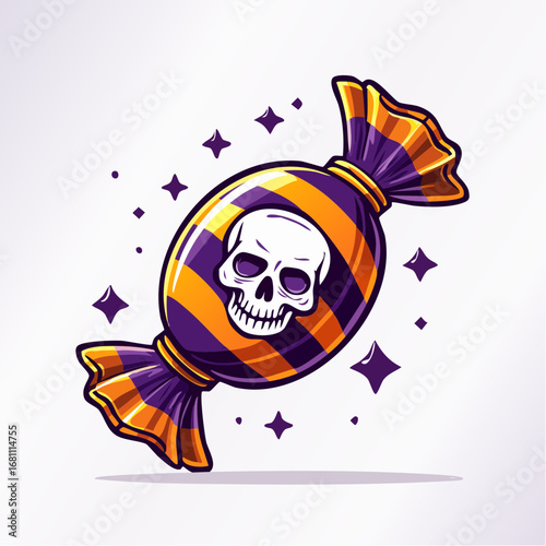 Spooky Halloween Candy with Skull Design, Perfect for Trick-or-Treating and Decorations
