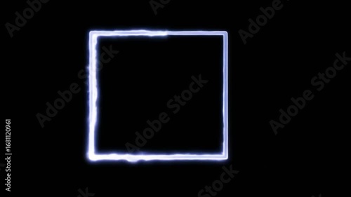 Glowing Square Frame: Abstract Light Art