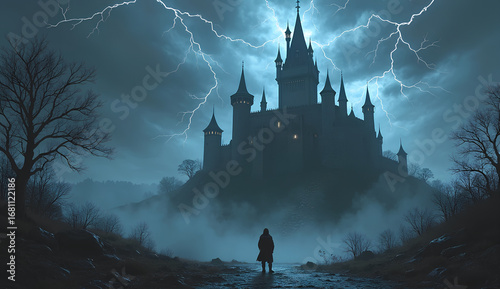 Gothic Haunted Castle Scene