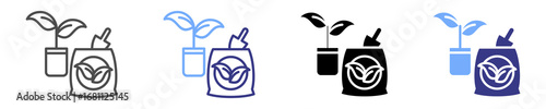 organic farming icon set multiple style